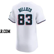 Valente Bellozo Men's Miami Marlins White Elite Home Jersey