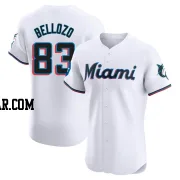 Valente Bellozo Men's Miami Marlins White Elite Home Patch Jersey