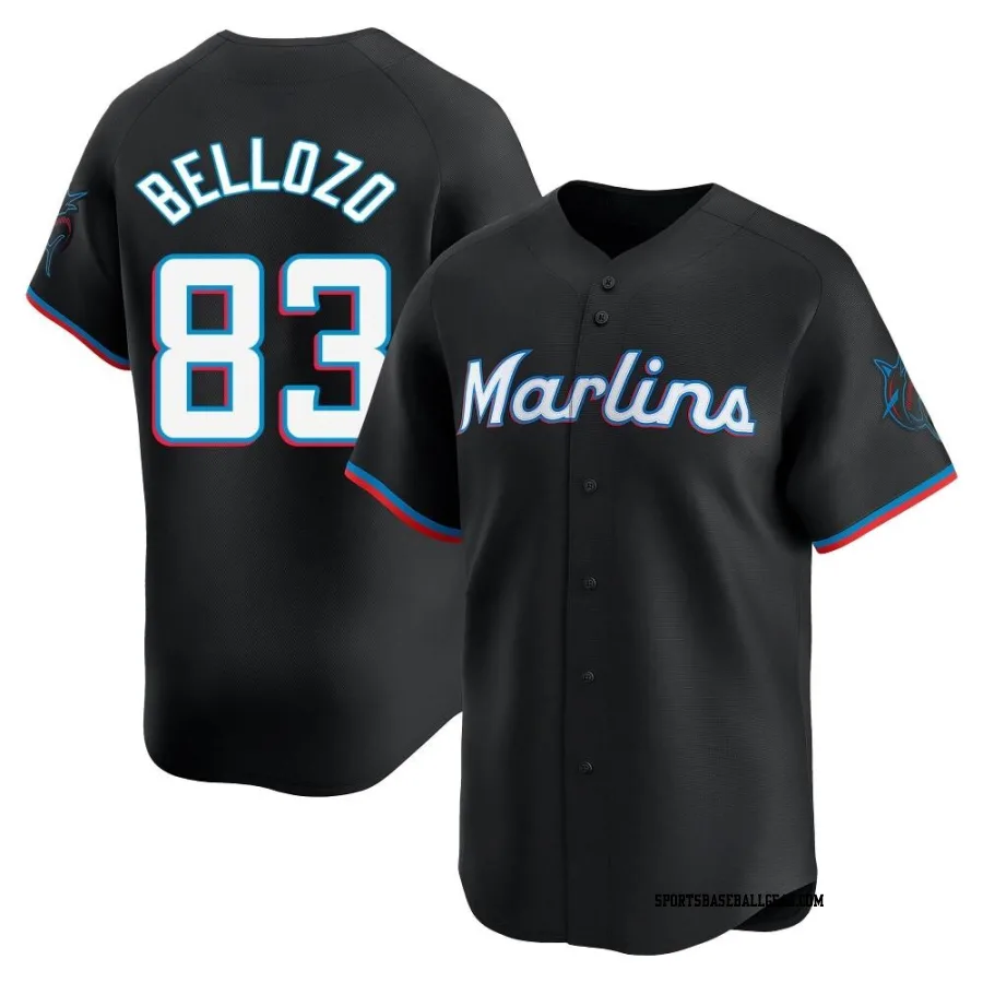 Valente Bellozo Youth Miami Marlins Black Limited Alternate Jersey