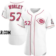 Vance Worley Men's Cincinnati Reds White Authentic Home Jersey