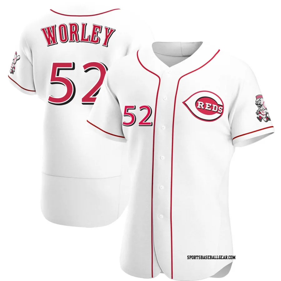 Vance Worley Men's Cincinnati Reds White Authentic Home Jersey