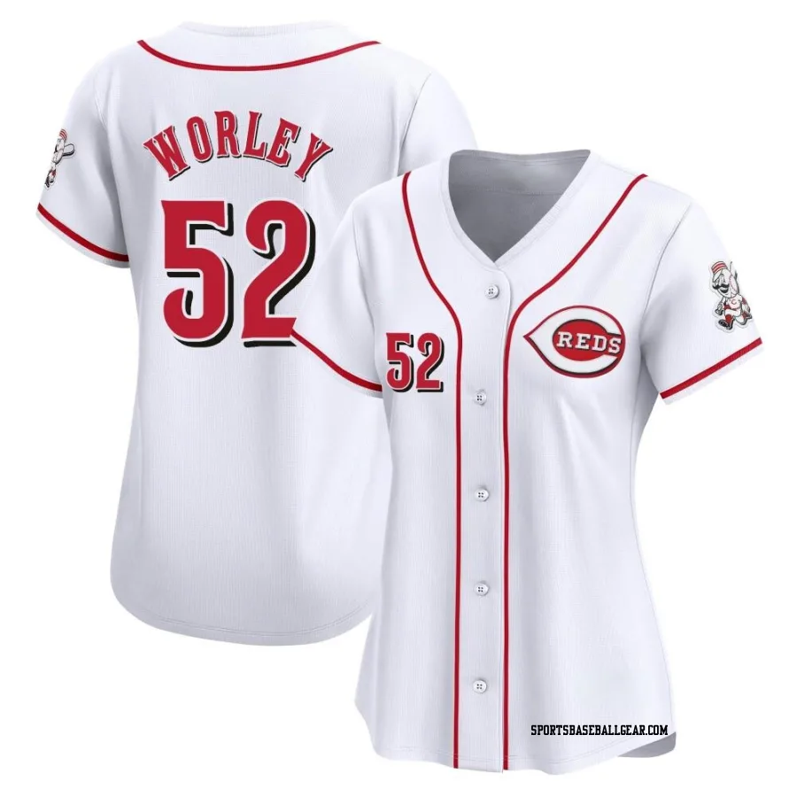 Vance Worley Women's Cincinnati Reds White Limited Home Jersey