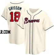 Vaughn Grissom Men's Atlanta Braves Cream Replica Alternate Jersey