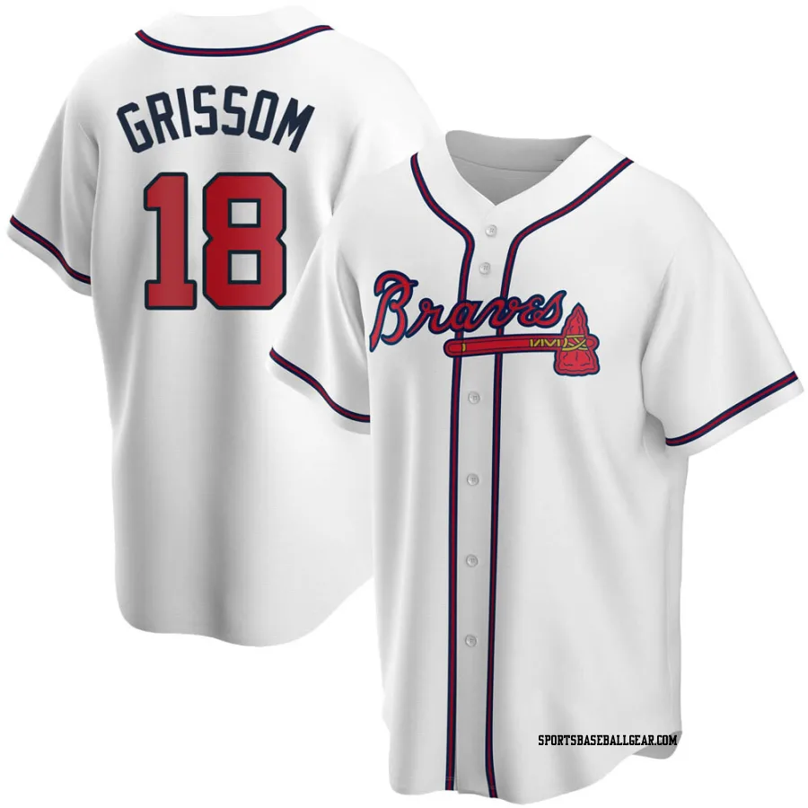 Vaughn Grissom Men's Atlanta Braves White Replica Home Jersey