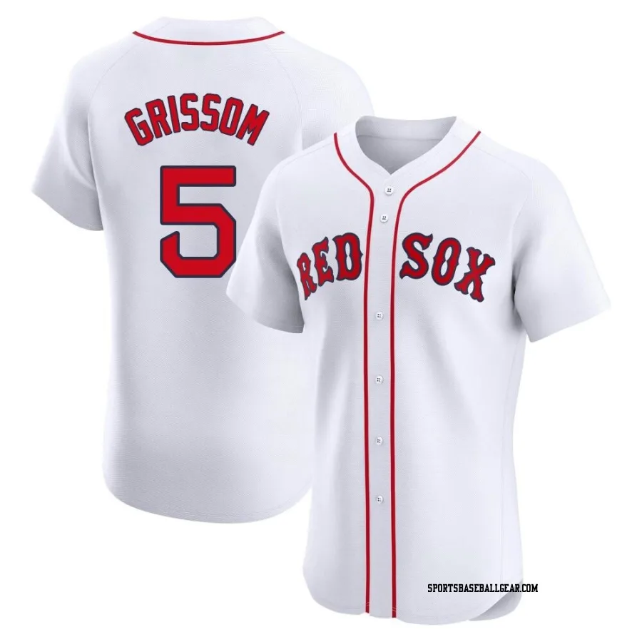 Vaughn Grissom Men's Boston Red Sox White Elite Home Patch Jersey