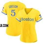 Vaughn Grissom Women's Boston Red Sox Gold/Light Authentic Blue 2021 City Connect Player Jersey