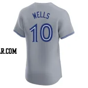 Vernon Wells Men's Toronto Blue Jays Gray Elite Road Jersey