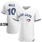 Vernon Wells Men's Toronto Blue Jays White Authentic Home Jersey