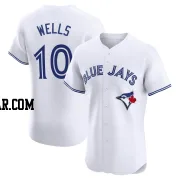 Vernon Wells Men's Toronto Blue Jays White Elite Home Jersey