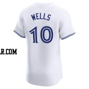 Vernon Wells Men's Toronto Blue Jays White Elite Home Jersey