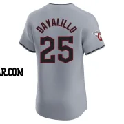 Vic Davalillo Men's Cleveland Guardians Gray Elite Road Jersey