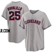 Vic Davalillo Men's Cleveland Guardians Gray Replica Road Jersey