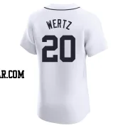 Vic Wertz Men's Detroit Tigers White Elite Home Jersey