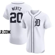 Vic Wertz Men's Detroit Tigers White Elite Home Patch Jersey