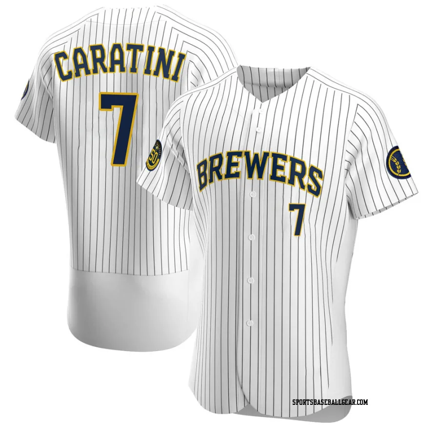 Victor Caratini Men's Milwaukee Brewers White Authentic Alternate Jersey