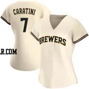 Victor Caratini Women's Milwaukee Brewers Cream Authentic Home Jersey