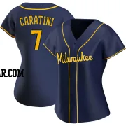 Victor Caratini Women's Milwaukee Brewers Navy Authentic Alternate Jersey