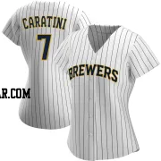 Victor Caratini Women's Milwaukee Brewers White/Navy Authentic Alternate Jersey