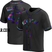 Victor Gonzalez Men's New York Yankees Black Holographic Replica Alternate Jersey