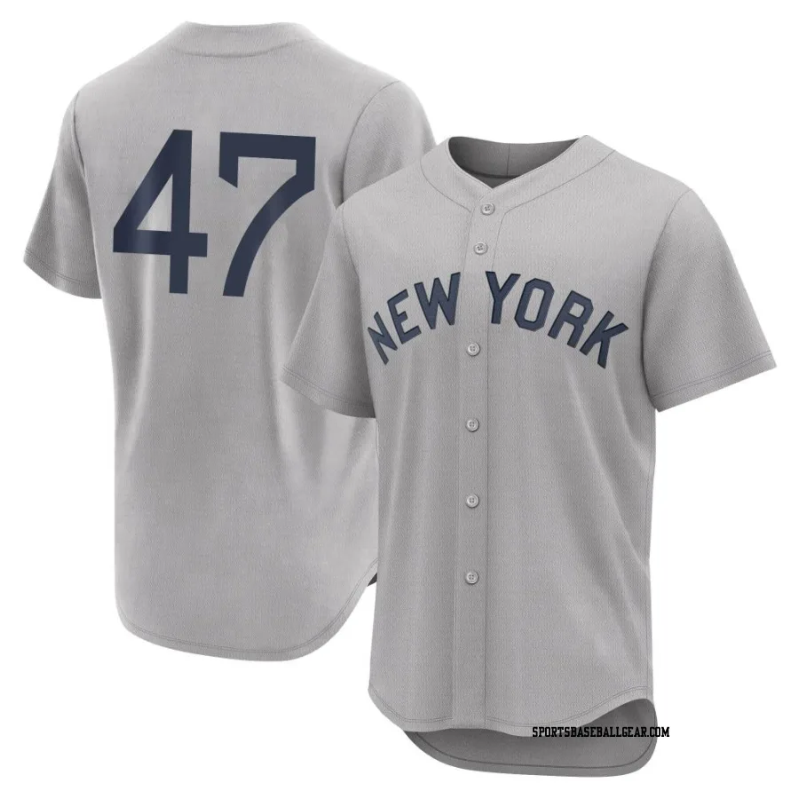 Victor Gonzalez Men's New York Yankees Gray Authentic 2021 Field of Dreams Jersey