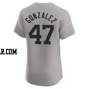 Victor Gonzalez Men's New York Yankees Gray Elite Road Jersey