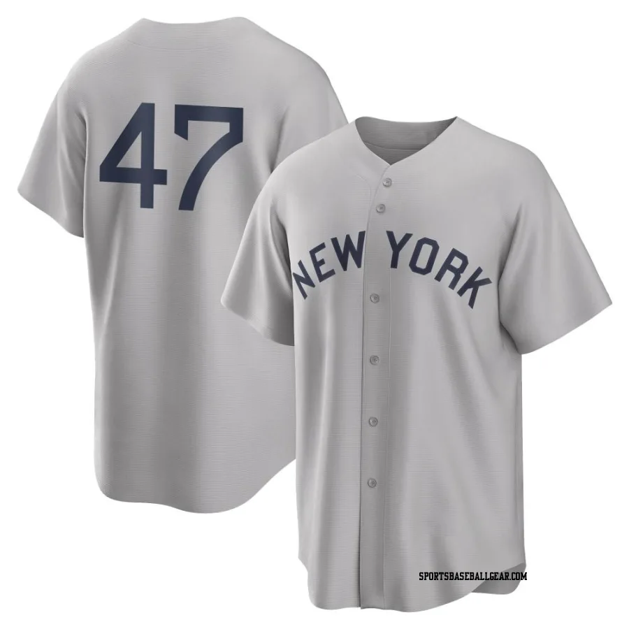 Victor Gonzalez Men's New York Yankees Gray Replica 2021 Field of Dreams Jersey