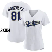 Victor Gonzalez Women's Los Angeles Dodgers White/Gold Authentic 2021 Gold Program Player Jersey