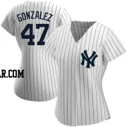 Victor Gonzalez Women's New York Yankees White Authentic Home Name Jersey