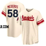 Victor Mederos Men's Los Angeles Angels Cream Replica 2022 City Connect Jersey