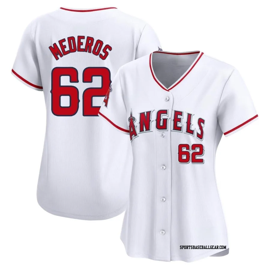 Victor Mederos Women's Los Angeles Angels White Limited Home Jersey