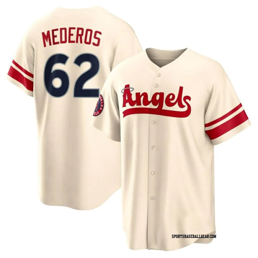 Victor Mederos Youth Los Angeles Angels Cream Replica 2022 City Connect Jersey