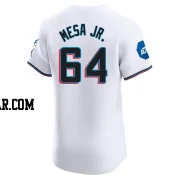 Victor Mesa Jr. Men's Miami Marlins White Elite Home Patch Jersey