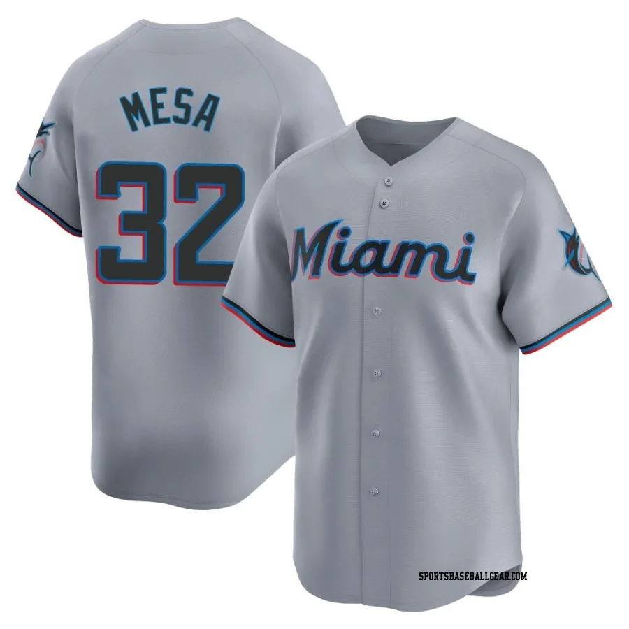 Victor Mesa Men's Miami Marlins Gray Limited Road Jersey