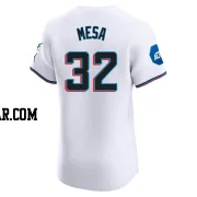 Victor Mesa Men's Miami Marlins White Elite Home Patch Jersey