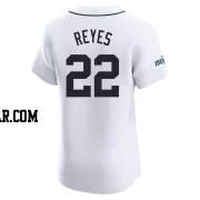 Victor Reyes Men's Detroit Tigers White Elite Home Patch Jersey