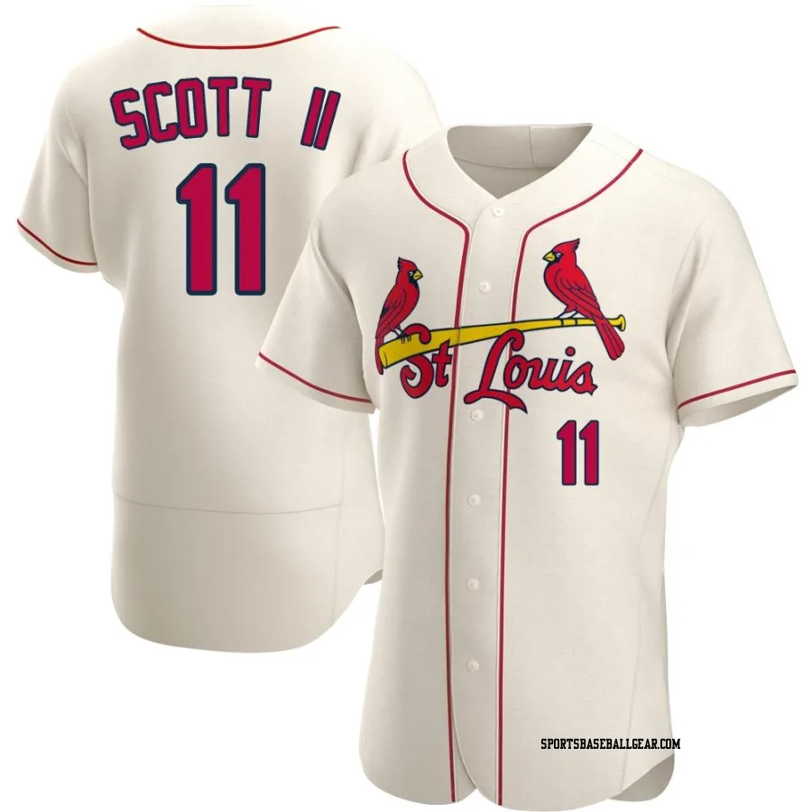 Victor Scott II Men's St. Louis Cardinals Cream Authentic Alternate Jersey