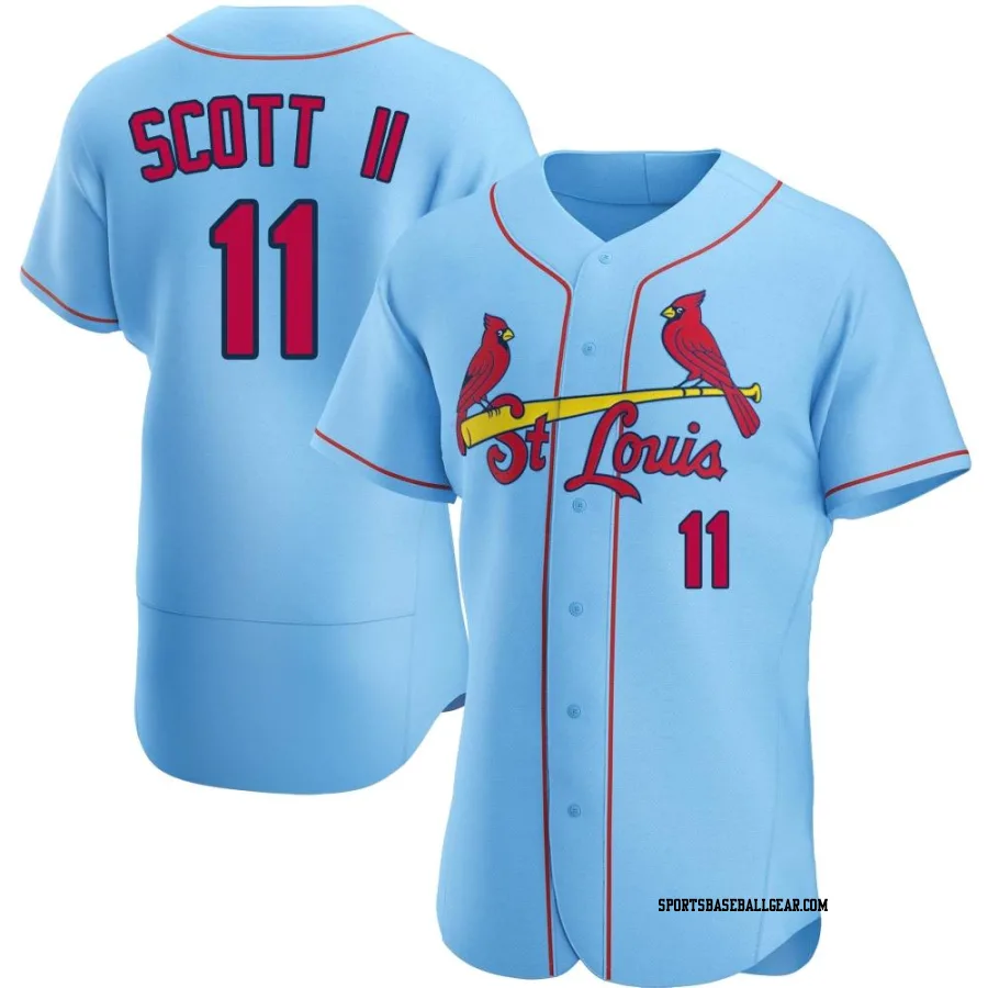 Victor Scott II Men's St. Louis Cardinals Light Blue Authentic Alternate Jersey