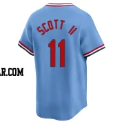 Victor Scott II Men's St. Louis Cardinals Light Blue Limited Cooperstown Collection Jersey