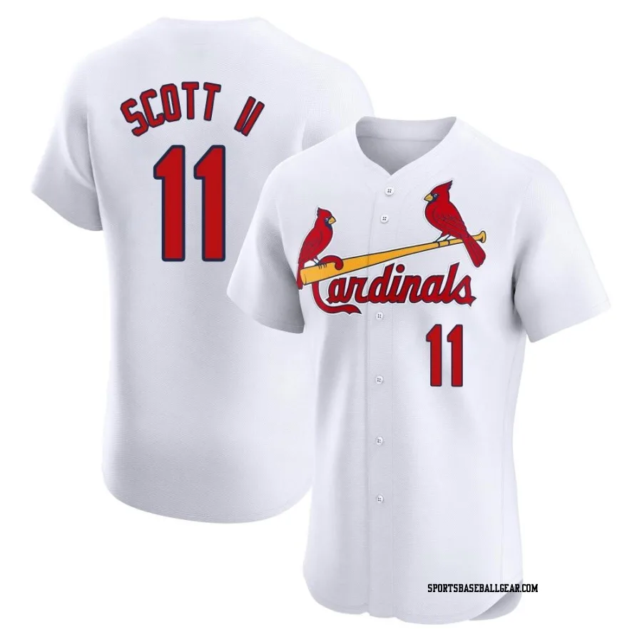 Victor Scott II Men's St. Louis Cardinals White Elite Home Jersey