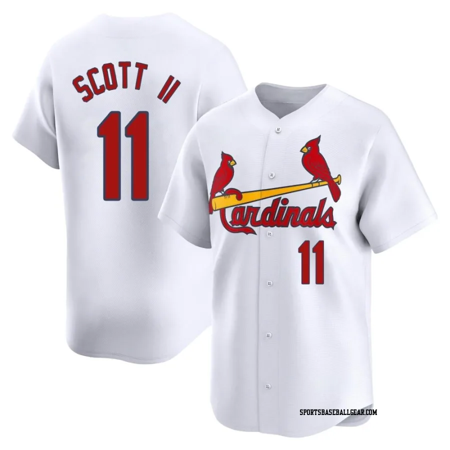 Victor Scott II Men's St. Louis Cardinals White Limited Home Jersey