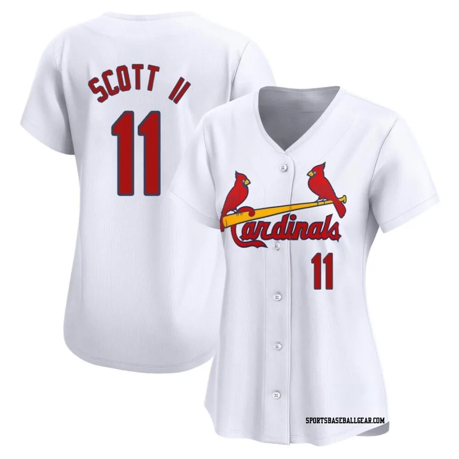 Victor Scott II Women's St. Louis Cardinals White Limited Home Jersey