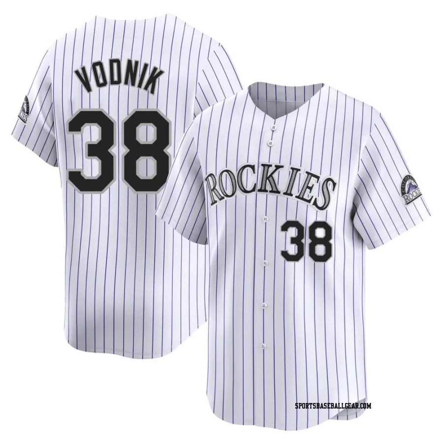 Victor Vodnik Men's Colorado Rockies White Limited Home Jersey