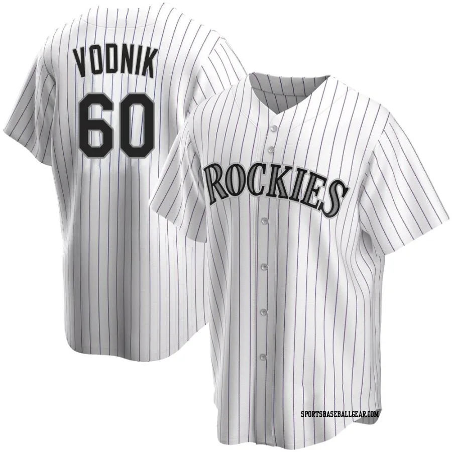 Victor Vodnik Men's Colorado Rockies White Replica Home Jersey