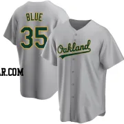 Vida Blue Men's Oakland Athletics Gray Replica Road Jersey