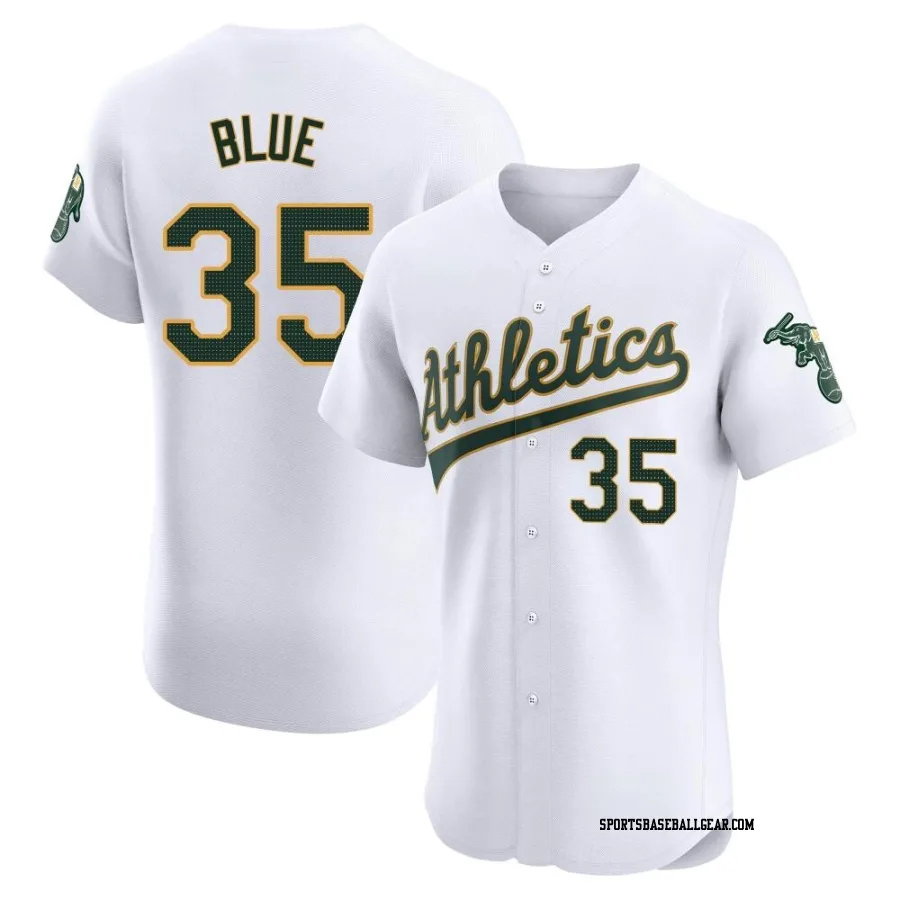 Vida Blue Men's Oakland Athletics White Elite Home Jersey