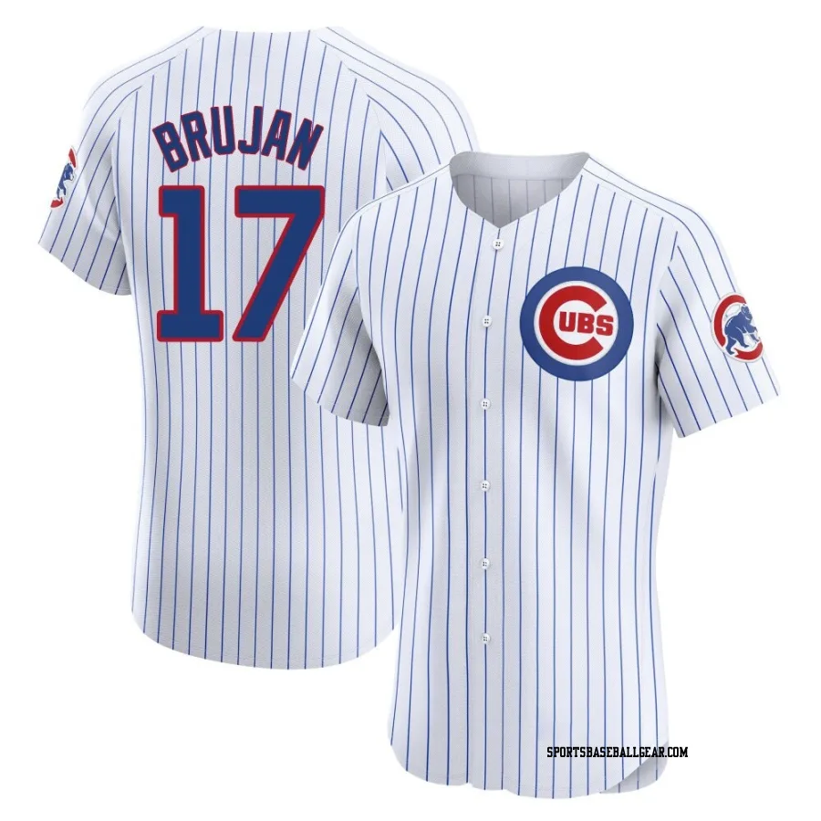 Vidal Brujan Men's Chicago Cubs White Elite Home Jersey