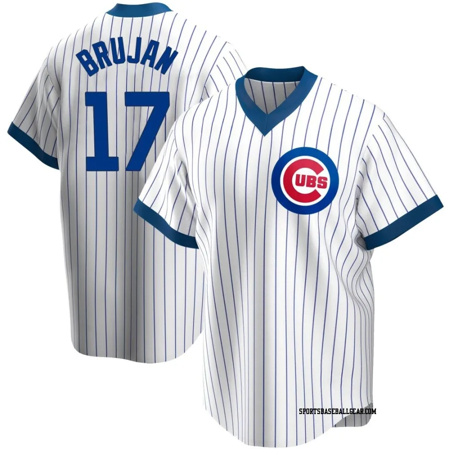 Vidal Brujan Men's Chicago Cubs White Replica Home Cooperstown Collection Jersey