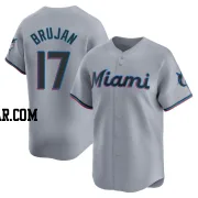 Vidal Brujan Men's Miami Marlins Gray Limited Road Jersey