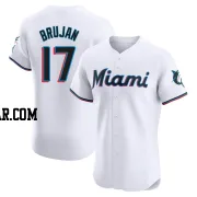 Vidal Brujan Men's Miami Marlins White Elite Home Jersey