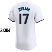 Vidal Brujan Men's Miami Marlins White Elite Home Jersey